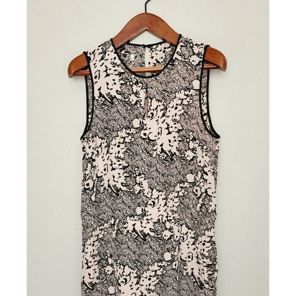 4C 4 Collective Sz 14 Blush Pink Black Floral Shift Dress  100% Silk